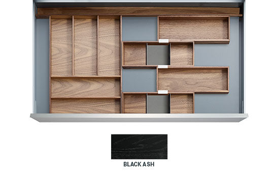 MUMBAI-BLK *KIT* - 24" Black Ash Mumbai Drawer Insert Kit for Drawer Widths 27-1/2" to 30"