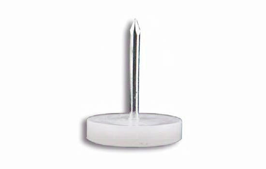 MZGL - 3/4" White Nail-on Furniture Glide