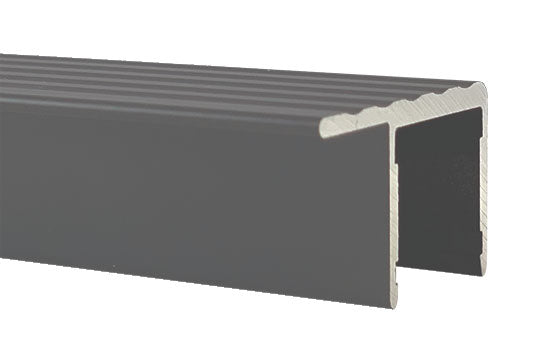 OA10845-8-ALUM - 8'L Garage Aluminum Shelf Stiffener w/ Safety Edge for 3/4" Material Shelf Material