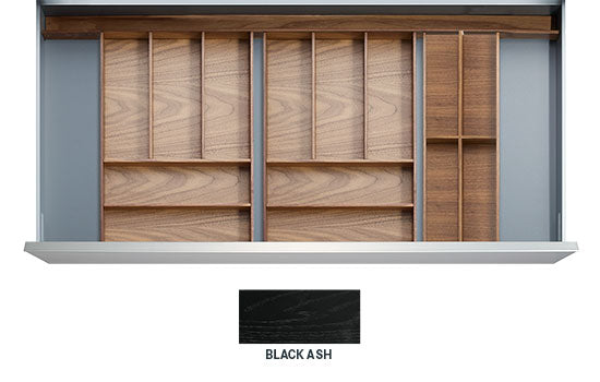 PARIS-BLK *KIT* - 30" Black Ash Paris Drawer Insert Kit for Drawer Widths 33-1/2" to 36"