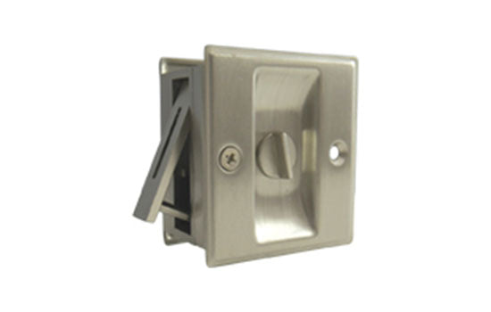 PCY15 - Satin Nickel Privacy Pocket Door Lock for 1-3/8" Doors