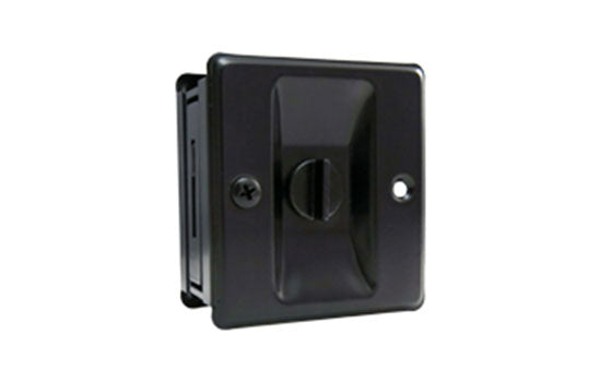 PCY19 - Black Privacy Pocket Door Lock for 1-3/8" Doors