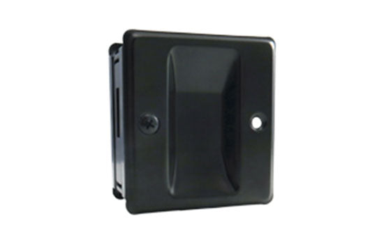 PGE19 - Black Passage Pocket Door Lock for 1-3/8" Doors