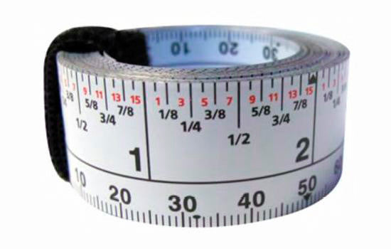PMS-STICK16 - 16'L x 7/8"W Metric/Standard Reversible PSA Tablesaw Tape