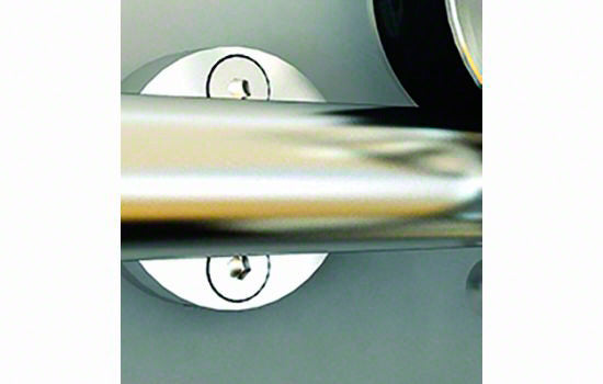 QG1402.SS - 78-3/4" Stainless Steel Rail with 4 Mounting Brackets for Rolling Door - 200 Lbs