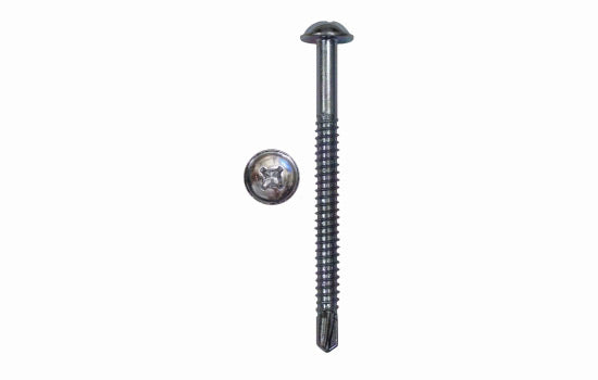 QS11976 - #14 x 3" Washer Head Phillips Zinc Self-drilling Screw for Installation in Wood or 12-16g Metal (11976) - 1M per Box
