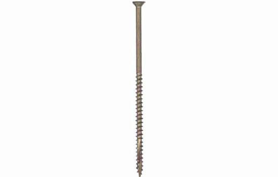 QS13341 - #10 x 3-1/2" Flat-nibbed Head Square Ultraguard Double Auger Coarse Screw for Assembly Applications (13341) - 1M per Box