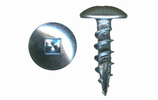 QS13581 - #8 x 5/8" Truss Head Square Zinc Type 17 Coarse Screw for Misc Hardware Attachment Applications (13581)