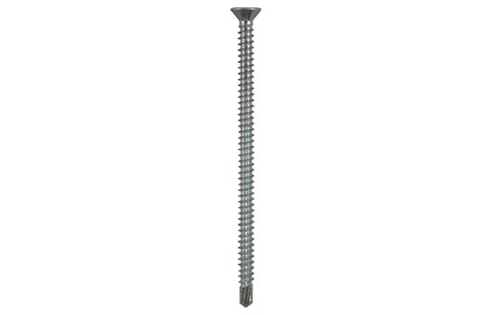 QS15178 - #8 x 3" Flat Head Phillips Drive Zinc Self-Tapping Full Thread Screw for Sheet Metal Applications - 1250 per Box