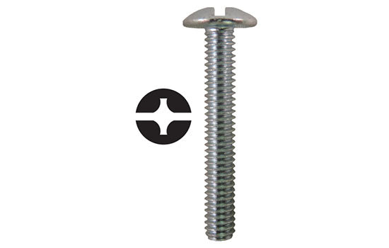 QS317 - 8/32 x 1-5/8" Truss Head Combo Zinc Screw for Knob & Pull Installation - 4M per Box