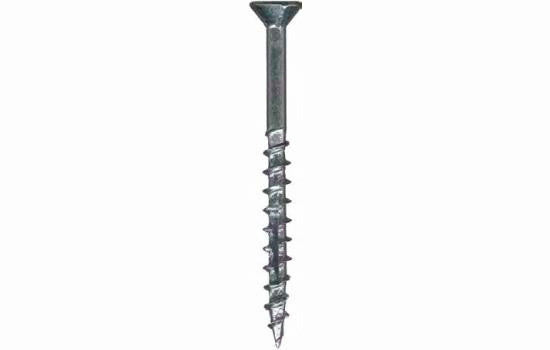 QS5564 - #8 x 1-5/8" Flat-nibbed Head Combo Zinc Double Auger Coarse Screw for Assembly Applications