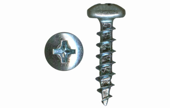QS5592 - #8 x 1" Pan Head Phillips Zinc Coarse Screw for Misc Hardware Attachment Installation (5592) - 10C per Box