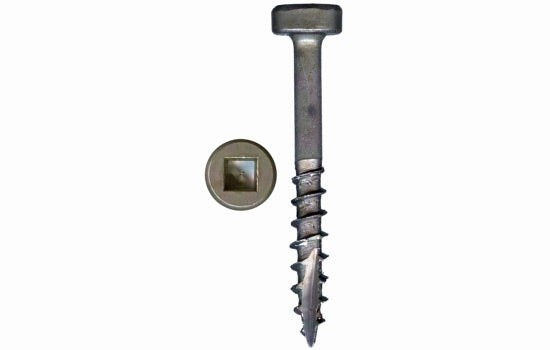 QS5599 - #7 x 1-1/2" Pan Head Square Plain Type 17 Coarse Screw for Faceframe Applications (5599) - 10C per Box