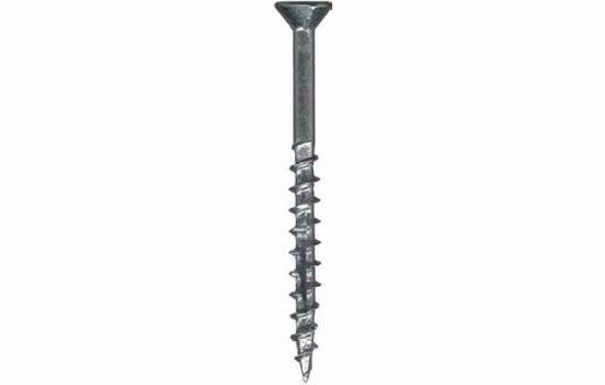 QS7324 - #8 x 2-1/2" Flat-nibbed Head Phillips Zinc Double Auger Coarse Screw for Assembly Applications (7324) - 2.5M per Box