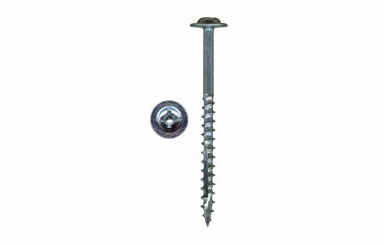 QS7927 - #10 x 2-1/2" Washer Head Square Zinc Double Auger Screw for Installation Installation (7927) - 15C per Box