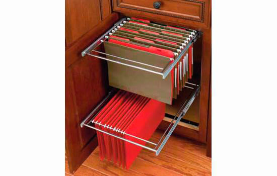 RAS-FD-KIT - 24" Length Chrome 2-Tier Drawer File System