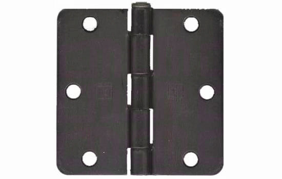 RC1741-10R312 - 3.5" x 3.5" Antique Bronze Plain Bearing Hinge with 1/4" Radius Corners