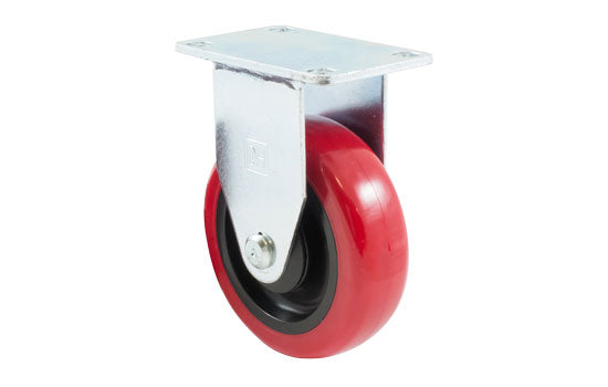 RED40R - 4" Red Non-Mark Rigid Caster Plate