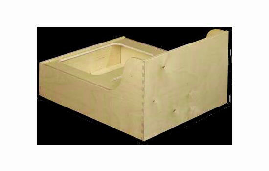 RPDL50B-PP - Birch 50QT Double Waste Container Box Only. <mark>Order containers, lids, Movento slides and locking devices separately.</mark>