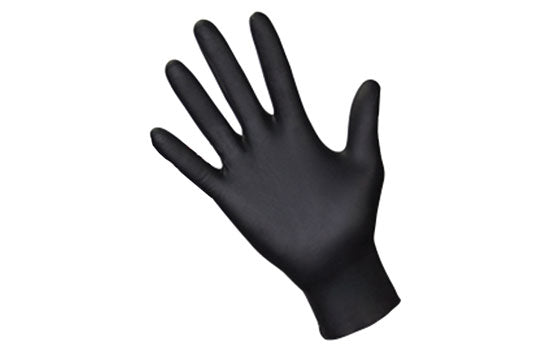 SAS66519 - 6 Mil Extra-Large Powder Free Raven Black Nitrile Gloves - 100 per box