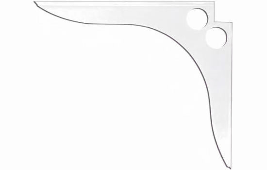 SB-15X18WH - 16" White Countertop Speed Brace