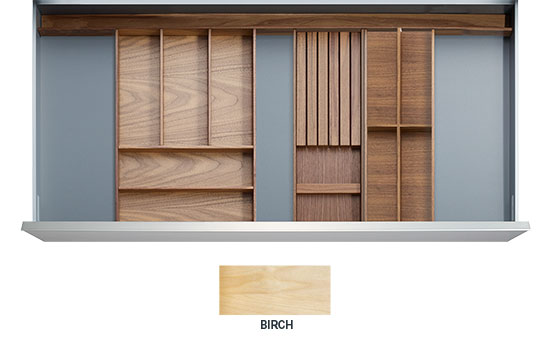 SHANGHAI-BIR *KIT* - 30" Birch Shanghai Drawer Insert Kit for Drawer Widths 33-1/2" to 36"