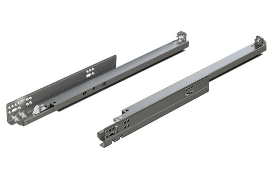 SHORT563.4570B - 18" Soft-close Full Extension Zinc Short-series Tandem Drawer Slide - 100 Lbs Weight Rating