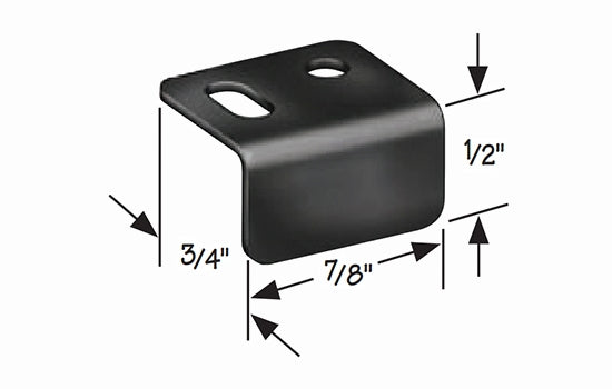 SP101-3 - Strike Plate L-Shape 1/2" Black