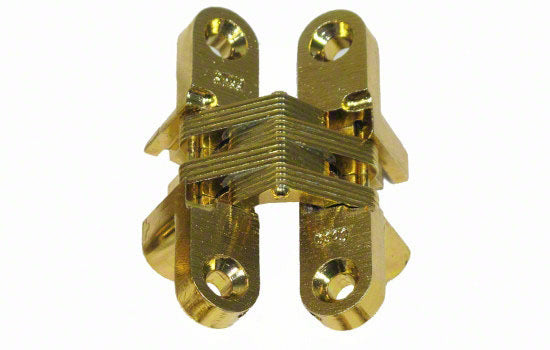 SS204US4 - 204 Series 2-3/8"H Satin Brass Invisible Hinge for 3/4" Material