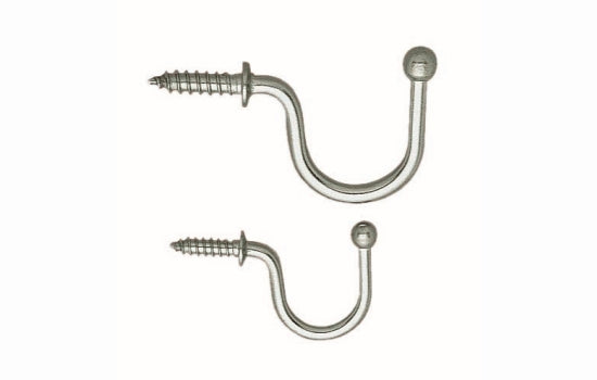 TF-35 - Wire Hook Single 1-5/8"D x 3/4"W Stainless Steel