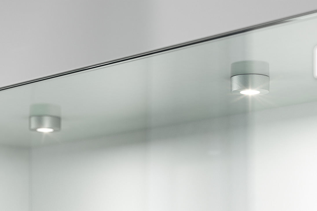 Modular Puck Light, Modular, monochrome, Häfele Loox5 LED 2040, aluminum, 12 V