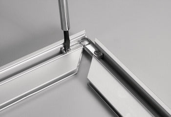 Corner Connector, for Aluminum Door Frame Profiles, 2 Screws
