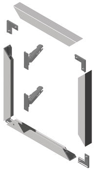 Corner Connector, for Aluminum Door Frame Profiles, 2 Screws