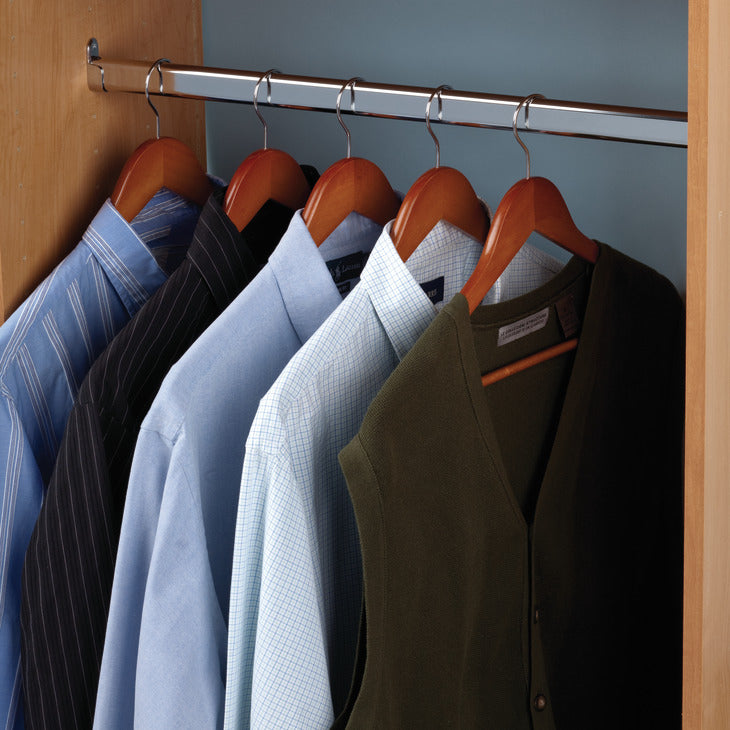 Aluminum Oval Wardrobe Tube, with Supports