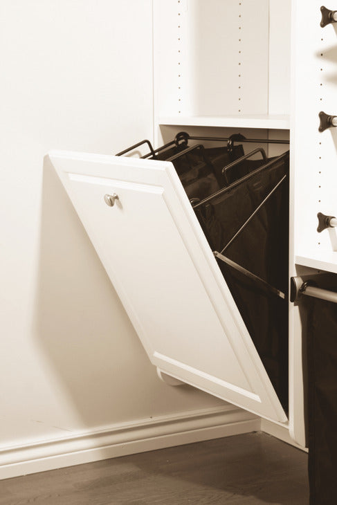 Wire Laundry Hamper, Slanted Hook-On