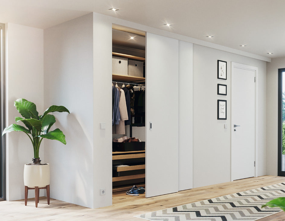 Sliding Door Hardware, Hawa Telescopic 80/2 (for 2 doors), set