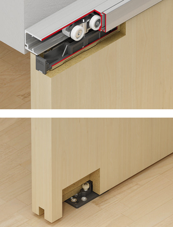 Sliding Door Hardware, Hawa Porta 60/100 HMD, Set with running track