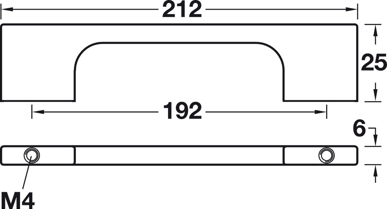 Handle, Stainless Steel Look, Zinc