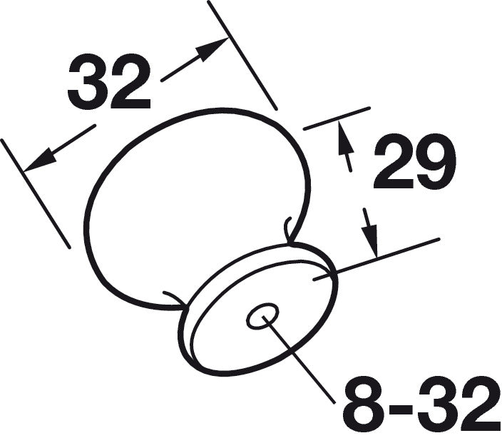 Knob, Stainless Steel