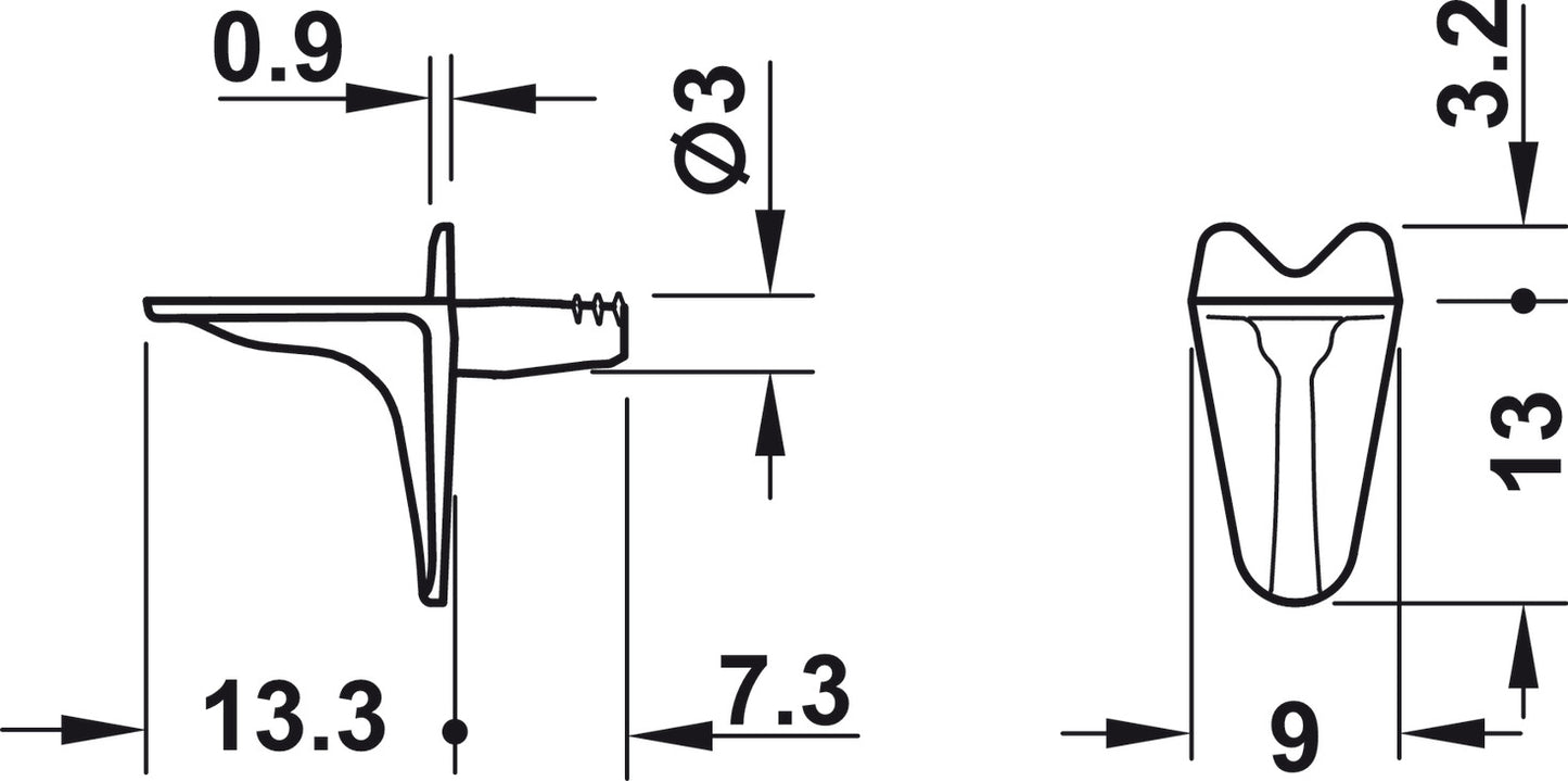 Shelf Support, 75 kg