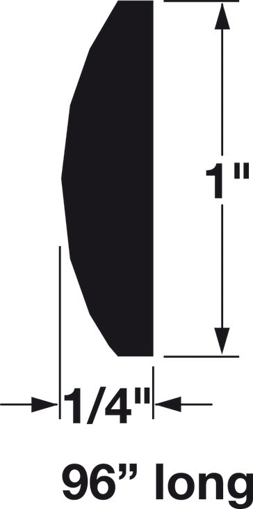 Moulding, 1" x 1/4" x 96" (H x D x L)