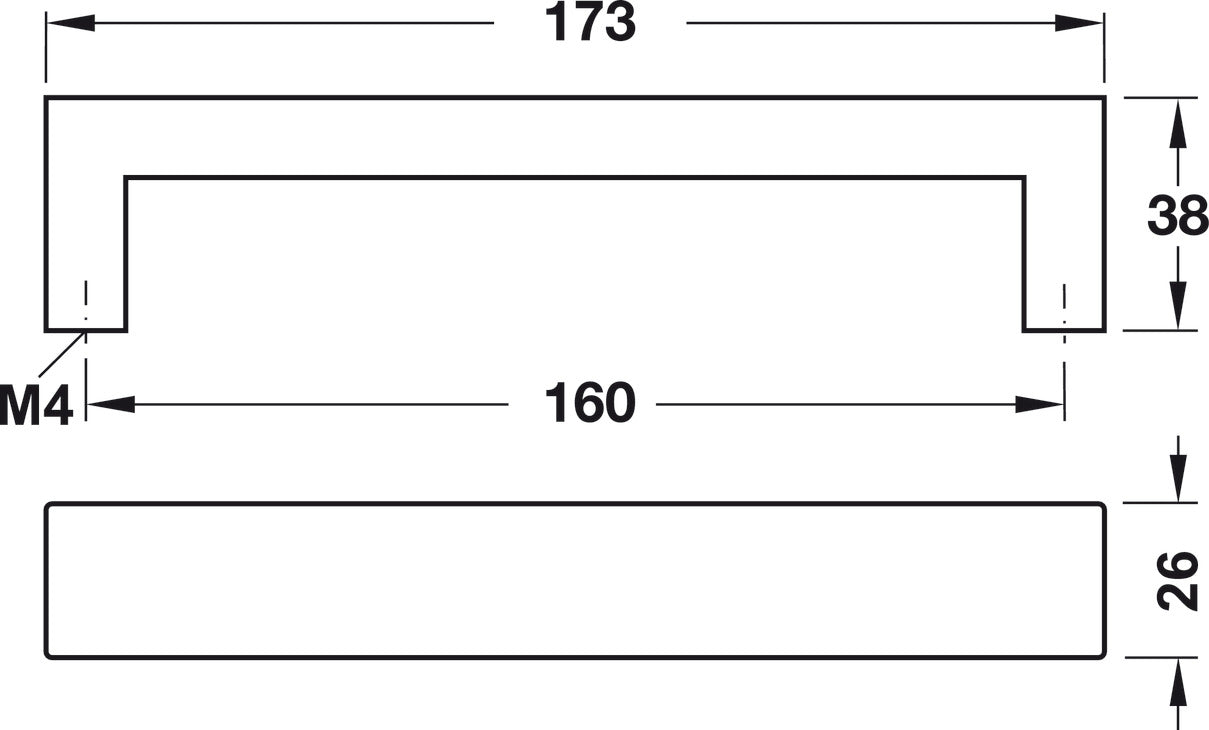 Handle, Stainless Steel