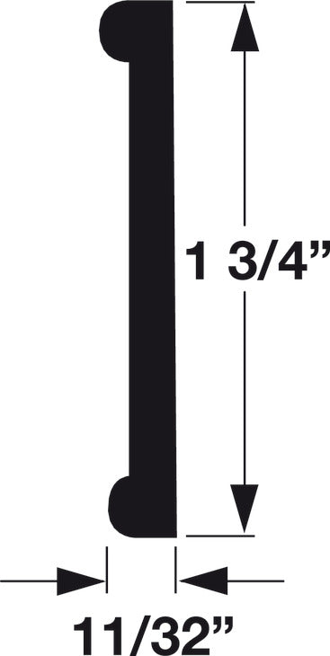 Moulding, 1 3/4" x 11/32" x 96" (H x D x L)