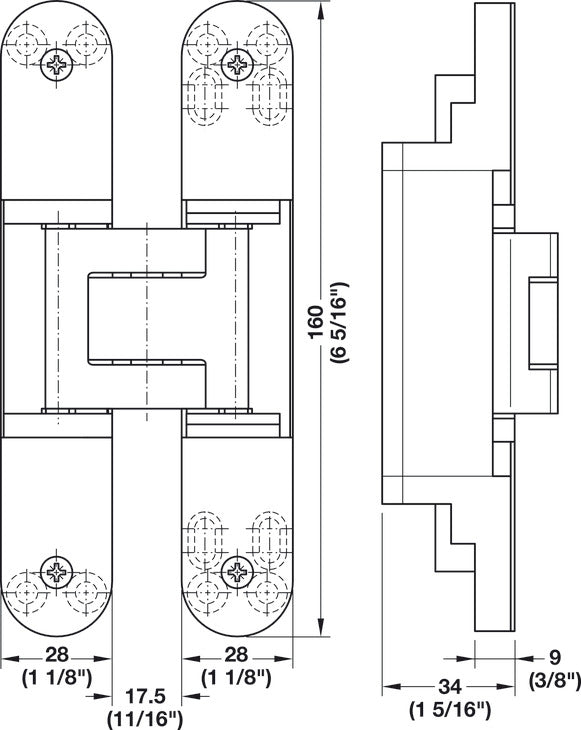 Concealed Hinge, TECTUS TE 340 3D