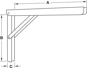 206 Series Folding Bracket, Heavy Duty