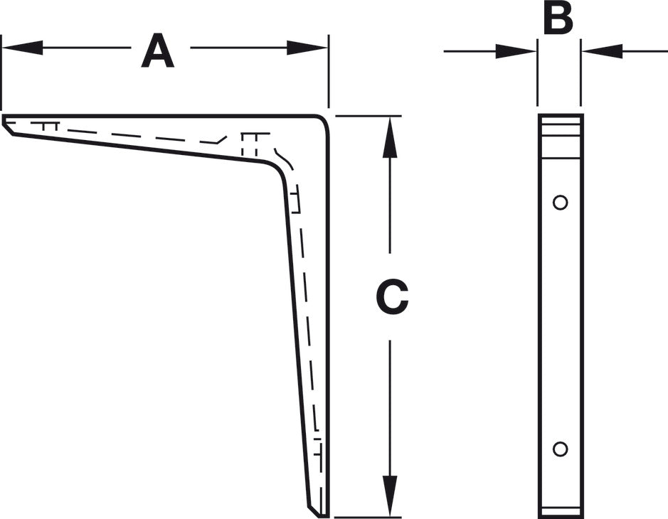 Shelf Support, Aluminum