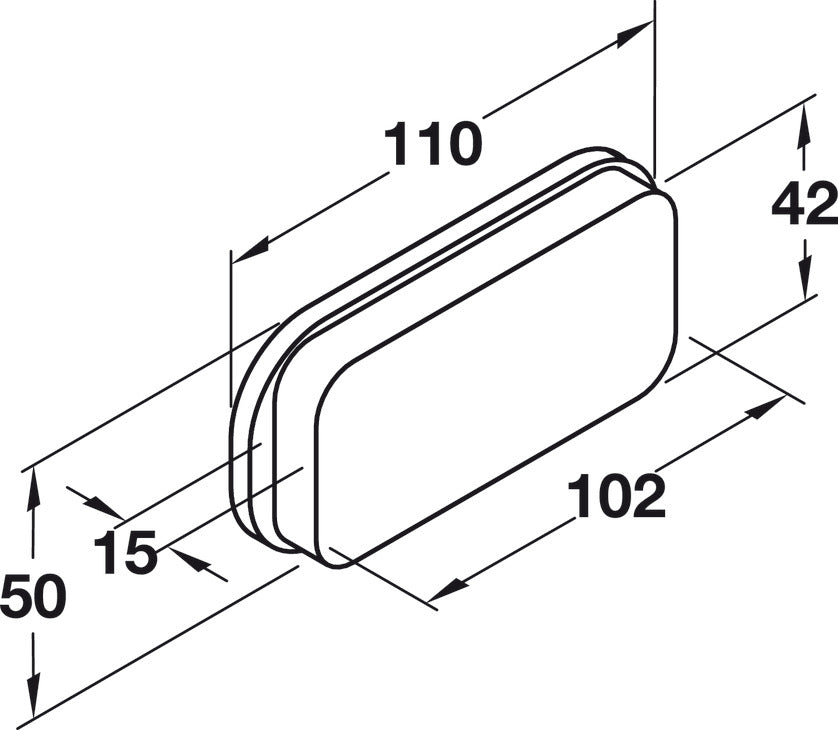 Inset Handle, 110 x 50 mm (L x H)