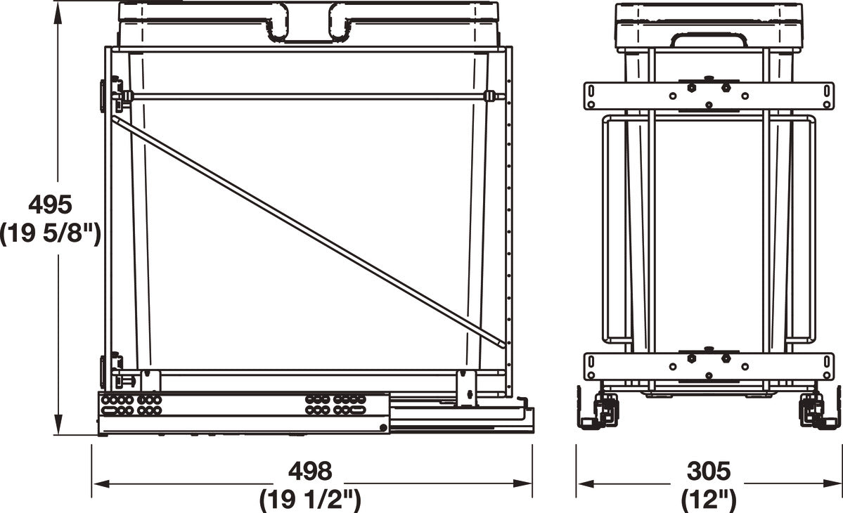 Waste Bin Pull-Out, Salice, Single