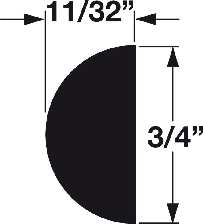 Moulding, 3/4 x 11/32 x 96" (H x D x L)