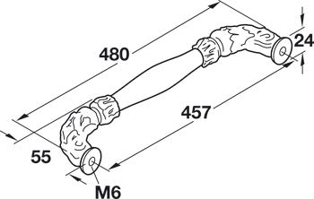 Appliance Handle, Zinc
